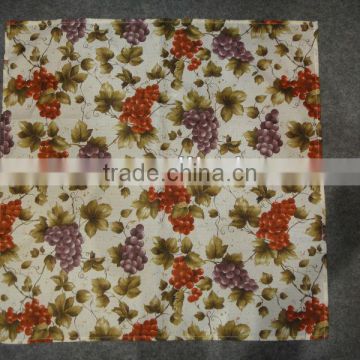 red and purple grape printed table cloth nipkin cushion fabric
