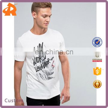 Manufacturer Custom Man T-shirt With Crew Neck And Graphic Tshirt Printing
