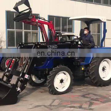 70hp 4 wheel drive garden mini tractor with front end loader and backhoe