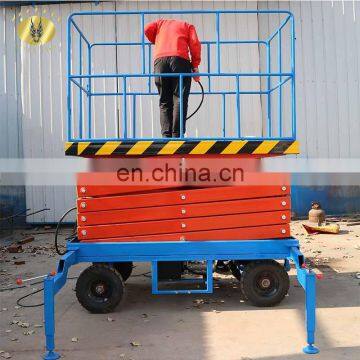 7LSJY Shandong SevenLift 400 kg electric air hydraulic scissor pneumatic portable mobile scaffolding platform lift