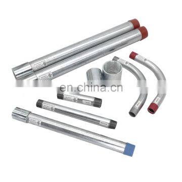 High strength rigid steel pipe ul6 conduit with smooth interior surface for wiring works