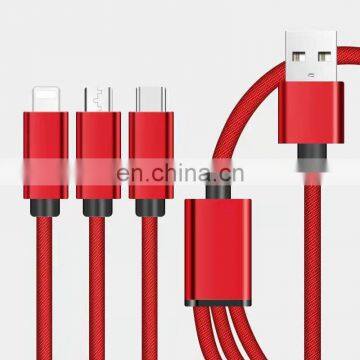 2021 sale products fast charging cable micro usb top products 3 in 1 charging cable