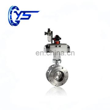 U-Type free Design DN36 metal sealing triple eccentric with pneumatic actuator Manual Butterfly Valve