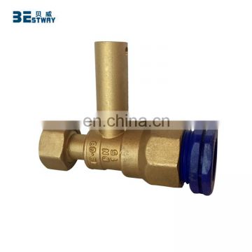 NSF61 Approved Lead Free Brass Lockable Ball Valve For Water Meter