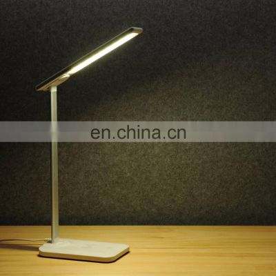 Modern style and energy saving smart wireless charger table desk lamp