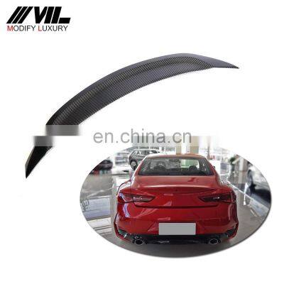 Carbon Fiber Ducktail Wing Spoiler for Infiniti Q60 CV37 Gen 2nd Sport Coupe 2016-2018