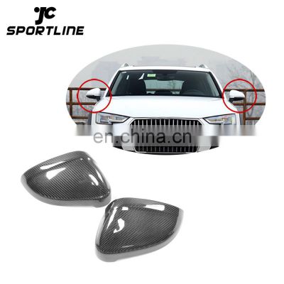 Direct Replacement Carbon Fiber Rearview Mirror Cover for AUDI A4 B9 2017