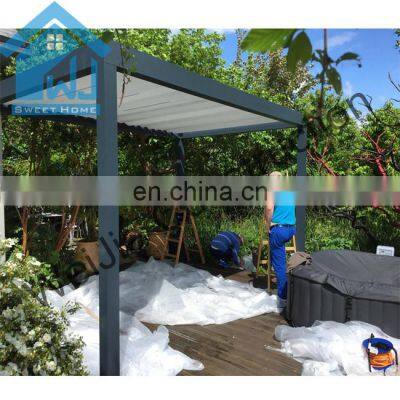 Good Price Sunshine Water Resistance Aluminum Patio Louver Roof Pergulas From China electric aluminum pergola