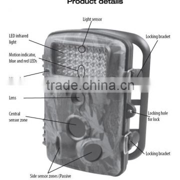 Raining Proof 12mp Trail Camera 42pcs 850nm/940nm Infrared LEDs Hunting Trail Camera for Animal or Home Surveillance