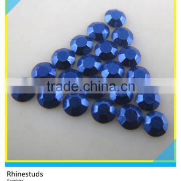 Hotfix Sapphire Rhinestuds Aluminum Material Flatback Octagonal Studs