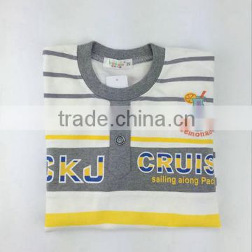 2016 hotsale children clothes custom baby boy top design cotton o neck t shirt boy long sleeve t shirt wholesale