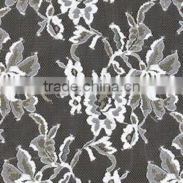 2016 new fancy flower 100% nylon net allover floral lace fabric