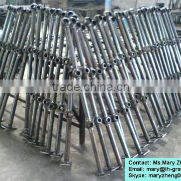 Hot dip galvanized steel stanchions