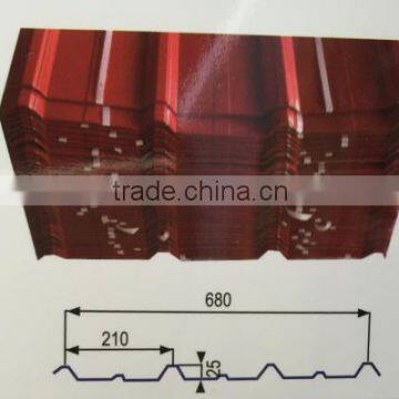 Hot sale in Africa! YX25-210-680 color galvanized corrugated steel roofing sheet