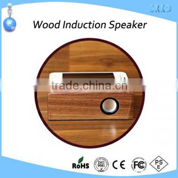 Top grade wood induction speaker for mobile phone