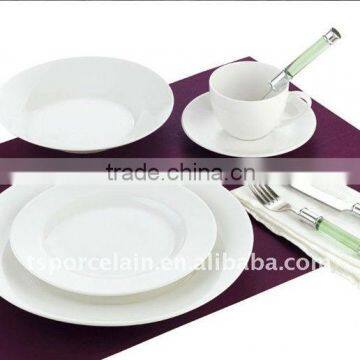 bulk buy from china 20 pcs white body porcelain dinnerware set restaurant dinnerware