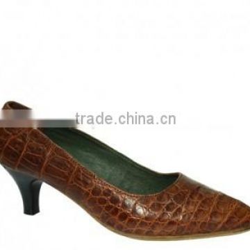 Crocodile leather high heel shoes SWPS-007