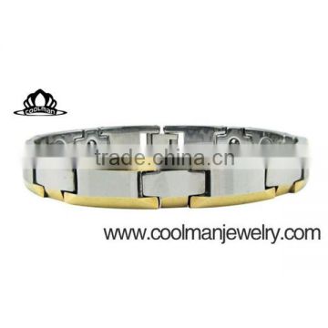 cross tungsten magnetic men's bracelet gold fashion tungsten jewelry