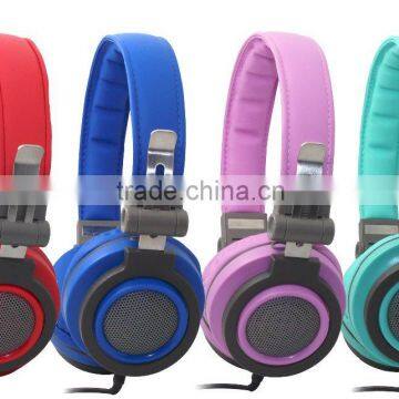 Latest! new arrival fashion wired headphones colorful headset over ear