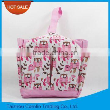 Beautiful Owl Pattern Handle Baby Nappy Bag for Mothers