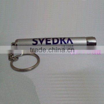 hot led keycahin torch with your logo projection and logo-printing JLP-036 led logo keychain