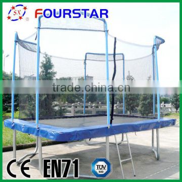 Kids Jumping Bed Wholesale Square Trampoline With safe net and ladders SX-FT(E)