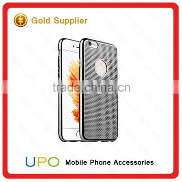 [UPO] 2016 New Design Electroplating Clear TPU Case for iphone 6, Grid TPU Back Cover Case for Iphone 6