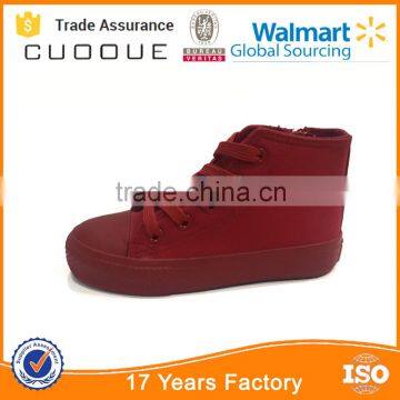 New Style Shoes Hot Sale Shoes High top red kids canvas shoes