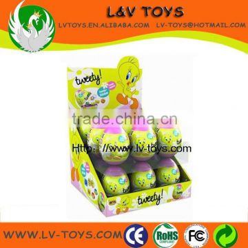 18 PCS plastic toy with candy for egg toys made in China for kids