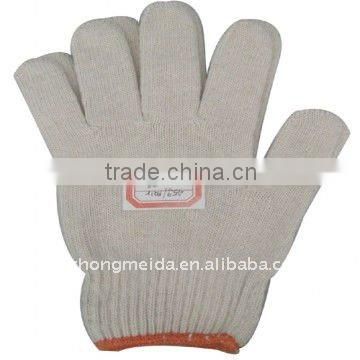 cotton string knitted glove