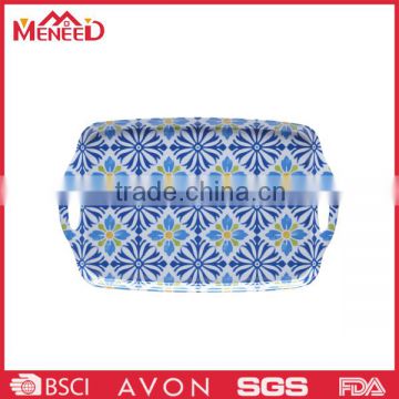 Melamine quality guaranteed tradition design printed serving tray