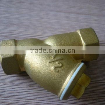 brass Y type female strainer valve