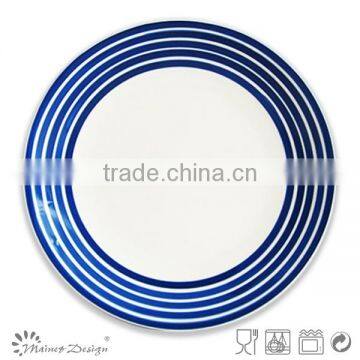 BEST SALE color stripe 10.5inch dinner plate