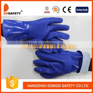 DDSAFETY Blue Pvc Glove With Smooth Finished