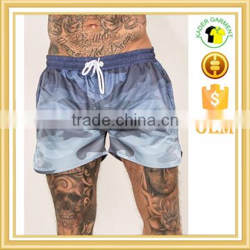 Camouflage printing shorts summer beach shorts with dip dye effect