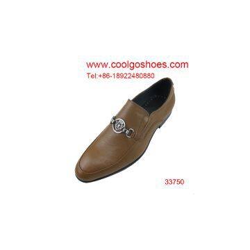 33750Brown Golden Hot Selling Mens Dress Shoes