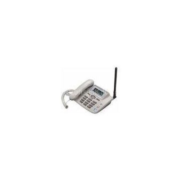 White CDMA wireless home phone with SIM card , FM wireless landline phone with FM radio ETS2028