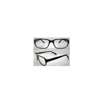 Black Square Classic Acetate Eyeglasses Frames / Spectacle Frames For Men