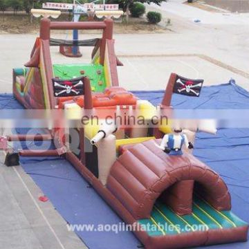 AOQI pirate style outdoor obstacle course equipment for sale