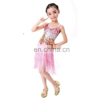 BestDance Kids Ballroom Latin Salsa Dancwear Dress Girls Tassel Leotard Dancing Costumes OEM