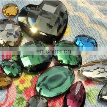 decorative clear crystal buttons for bag,dress