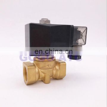 GOGO 1bar 2 way brass water Normally close solenoid valve 1/2 inch AC 220V Orifice 10mm zero pressure start low pressure valve