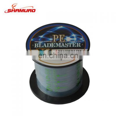 Super strong pull 500m gray spool 4strand PE braid fishing line coating line new products