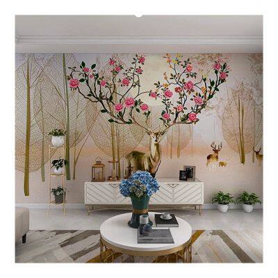 GlobalNiche® Bacaz 8D Golden Rose Flower Wallpaper Murals for Wedding Room  TV Background 3D Rose Mural Wall Paper 3D Wall Decor Color 8D Silk Material  Dimensions 1 Square Meter : Amazon.in: Home