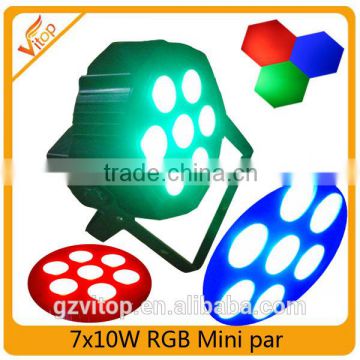 China Led mini party light 7pcs 9watt RGB 3in1 LED Slim Par Cans