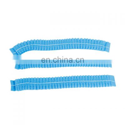 Disposable mob bouffant non-woven stripe cap protective dust adult hat in stock 100pcs/bag