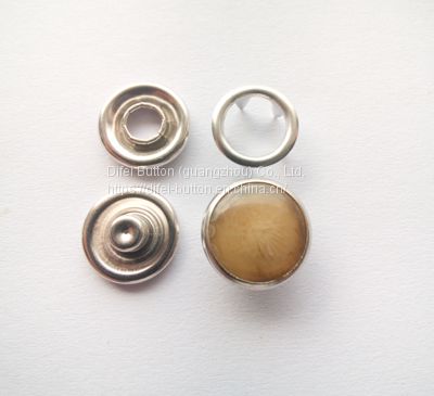 333#11.7mm customized pearl snap buttons for shirts with brass or stainless steel material