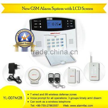 hot sale New elderly alarm wireless siren calling system GSM mms Alarm security System with LCD Screen YL-007M2B