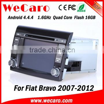 Top Version Android 4.4.4 car dvd 7" quad core car multimedia system for fiat bravo car stereo GPS 2007-2012