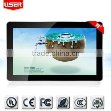 19" LCD Advertising Player Network wall-mounted